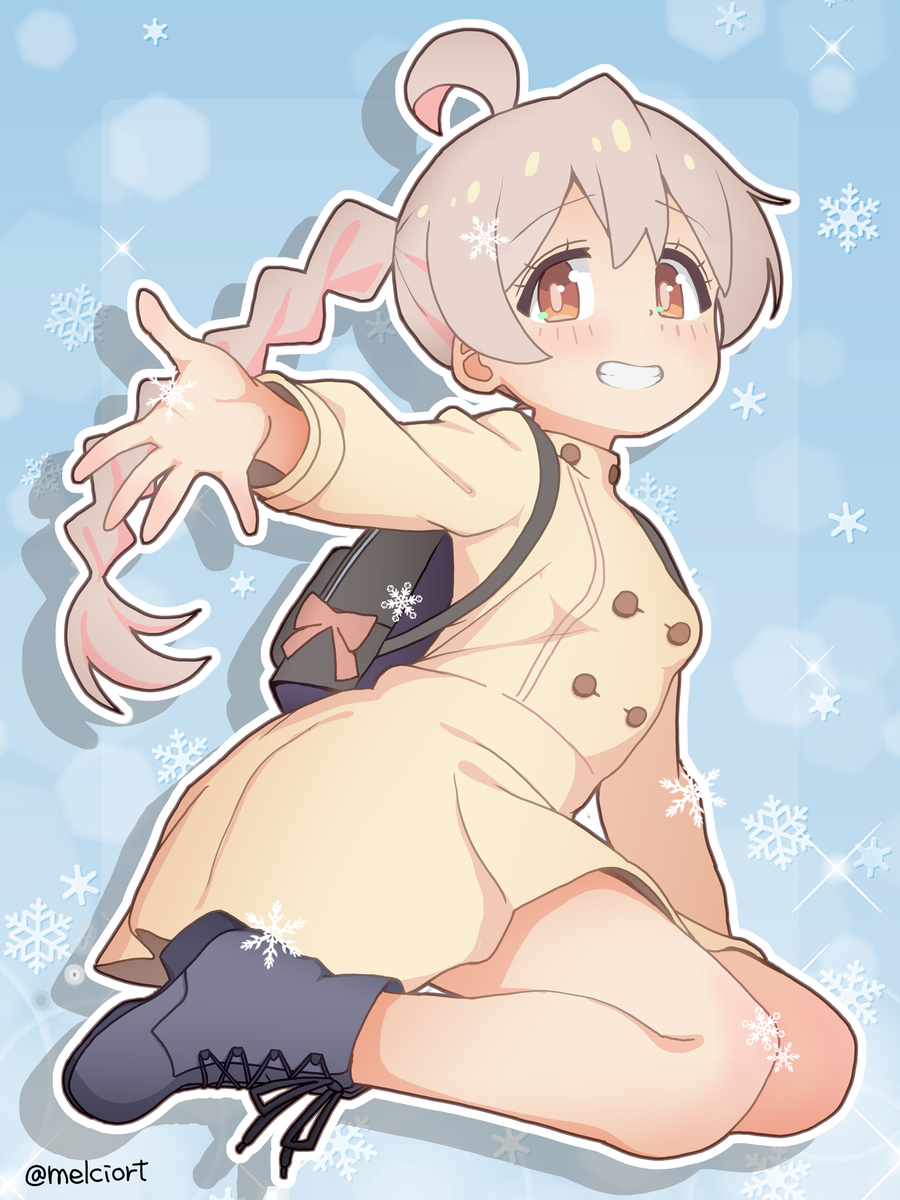 This is a pixiv picture whose title is 雪だぁ～.