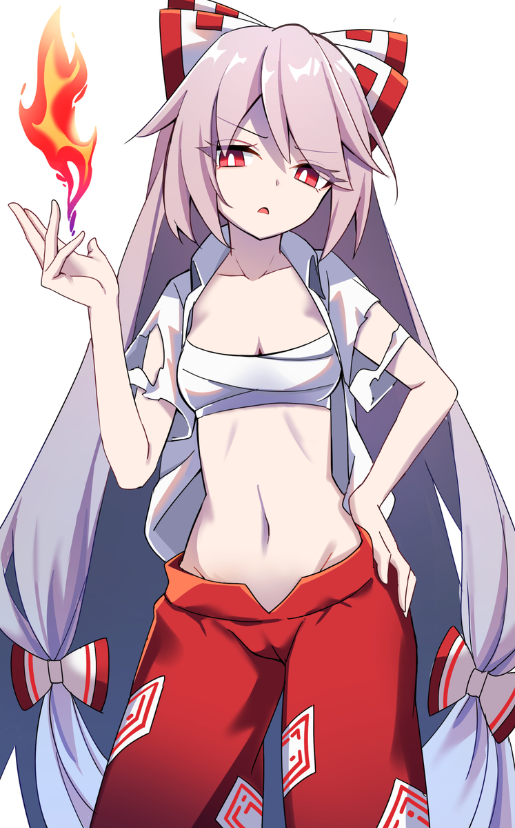 This is a pixiv picture whose title is 妹紅.