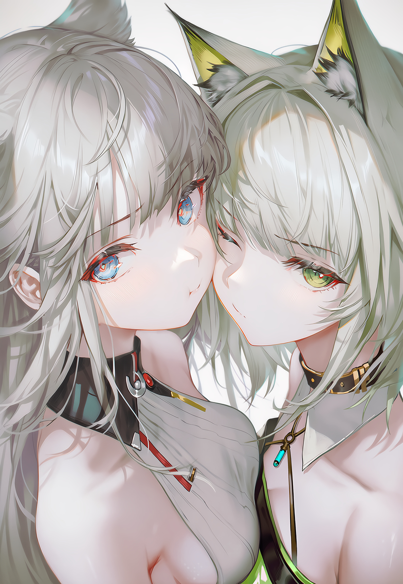 This is a pixiv picture whose title is perlica&Kal'tsit.