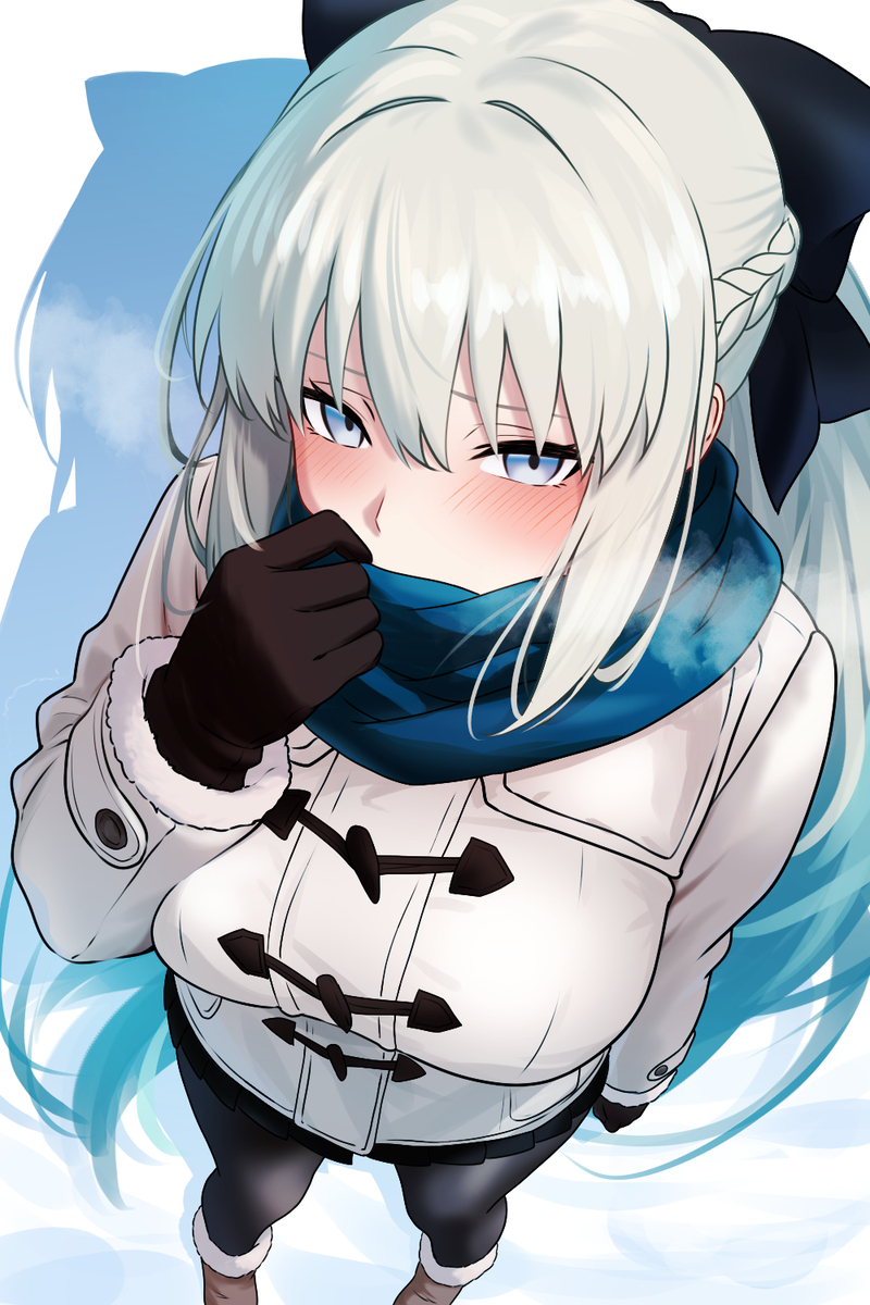 This is a pixiv picture whose title is 冬服モルガン.