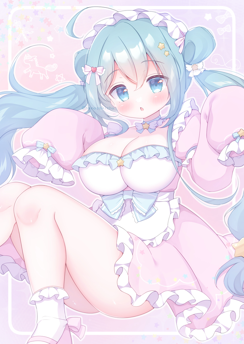 This is a pixiv picture whose title is 🩷🌟.