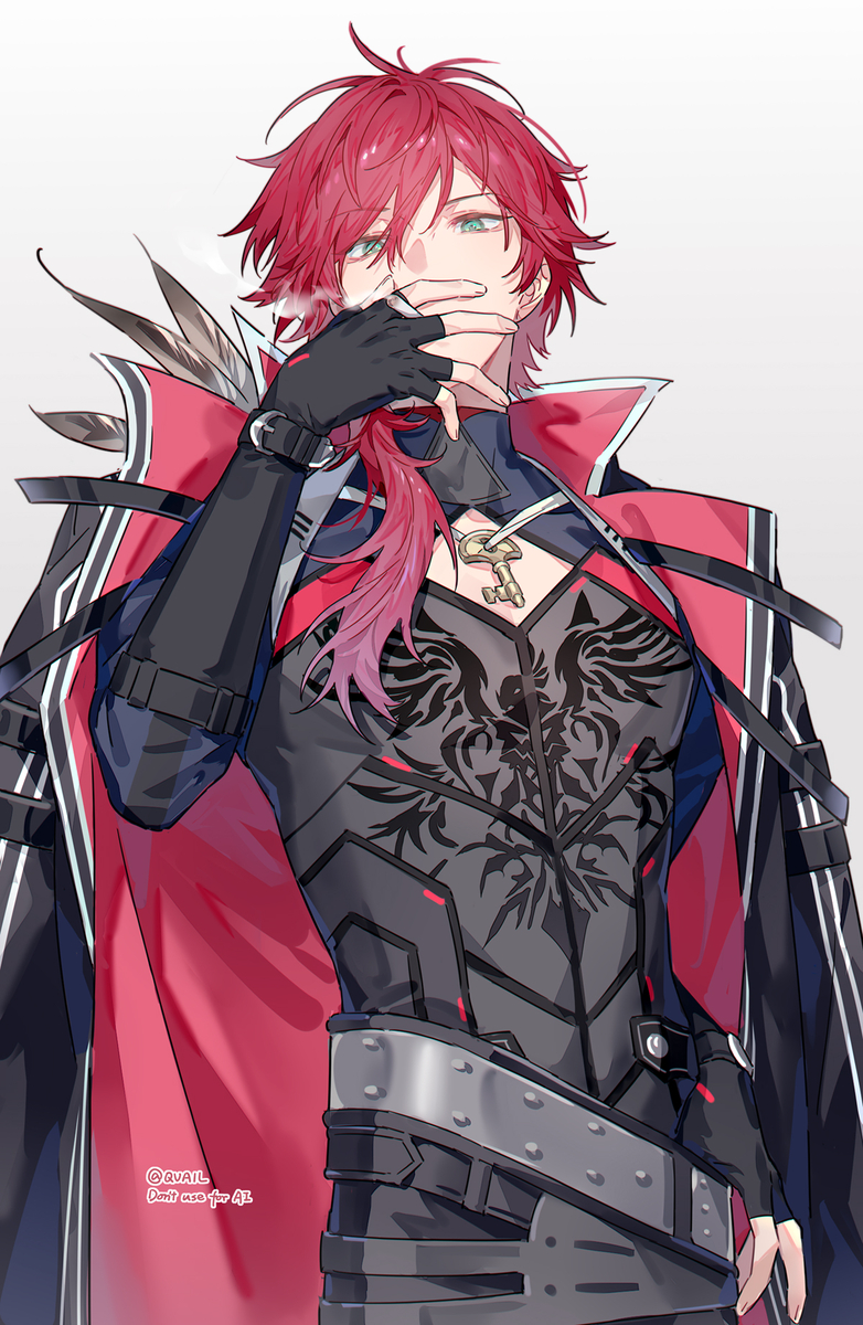 This is a pixiv picture whose title is 🚬💓.