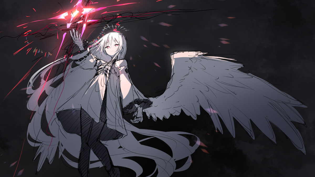 This is a pixiv picture whose title is アルビノ天使.