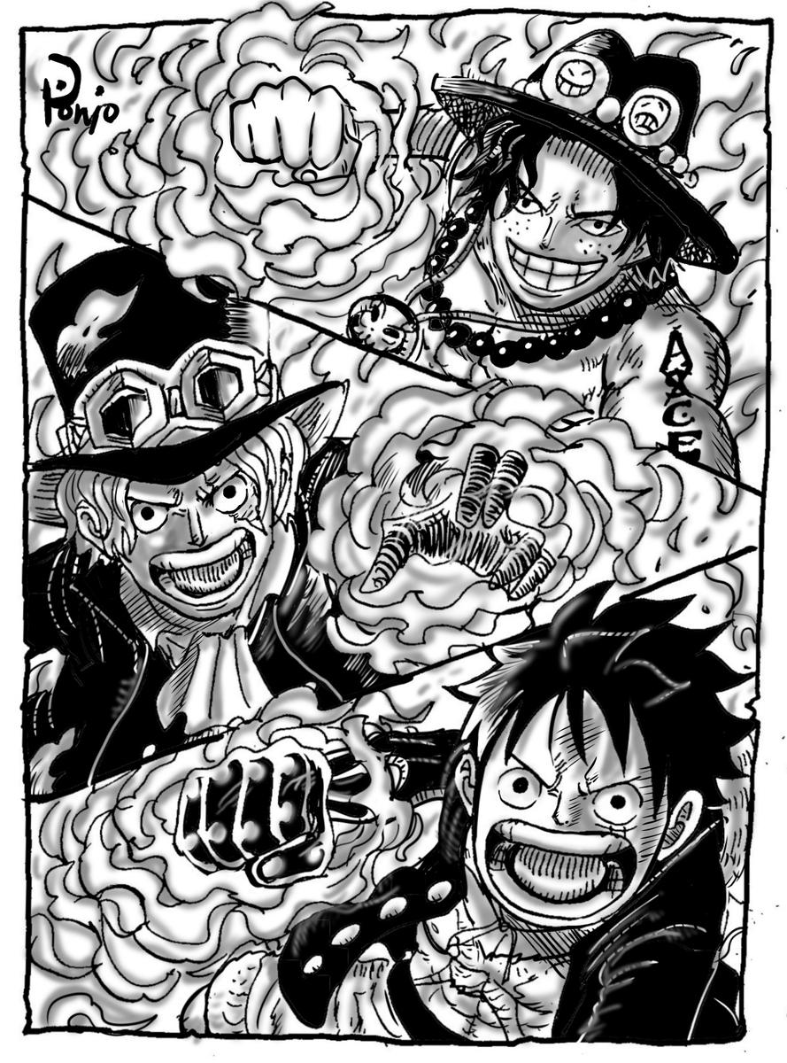 This is a pixiv picture whose title is 三つの炎.