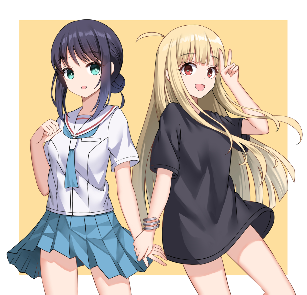 This is a pixiv picture whose title is Iroha & Kaguya!.