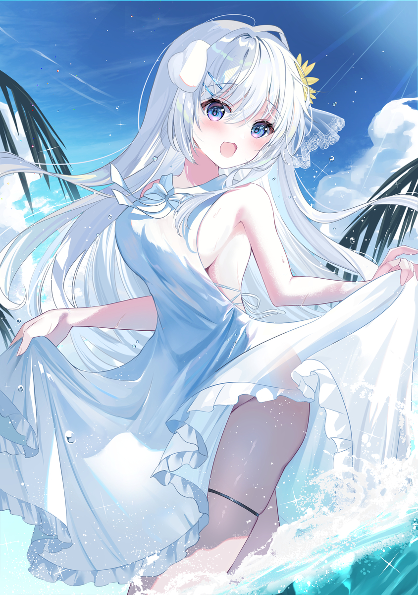 This is a pixiv picture whose title is サマーこいぬ.