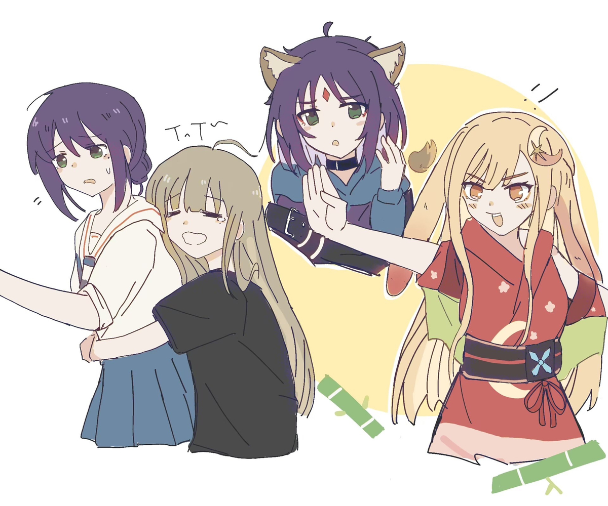 This is a pixiv picture whose title is 摸了.