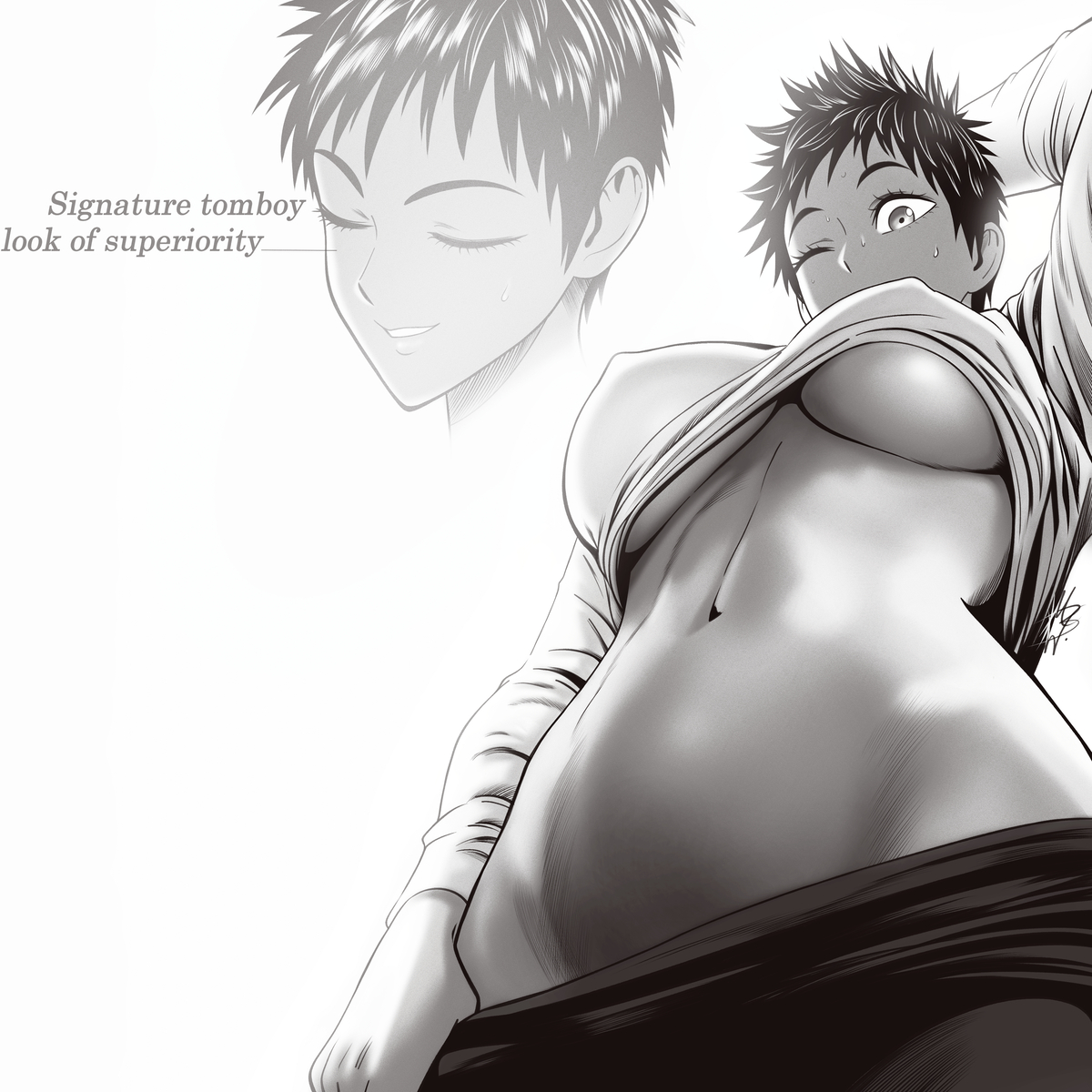 This is a pixiv picture whose title is OPM: Suiko Tomboy.