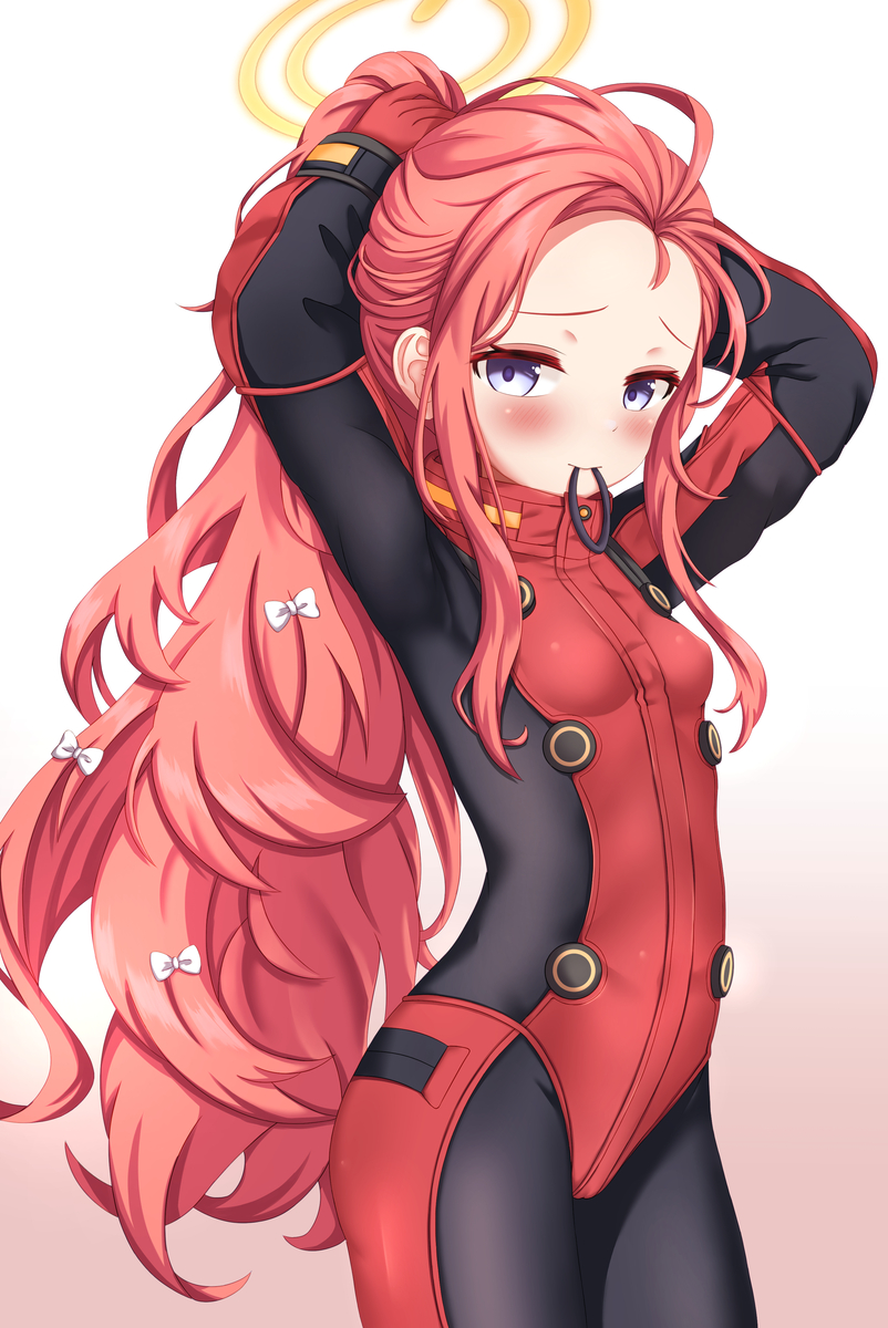 This is a pixiv picture whose title is 画了可爱的战斗服柚子！.