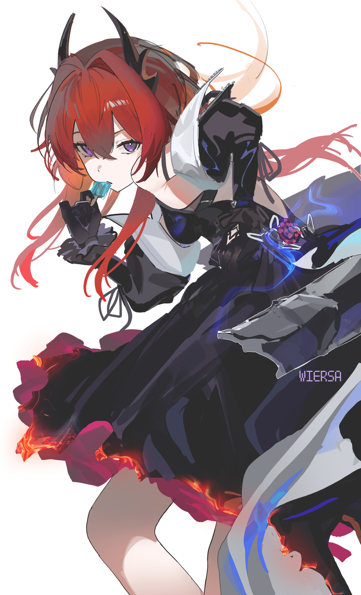 This is a pixiv picture whose title is 冬天吃棒冰脑袋冰冰喔.