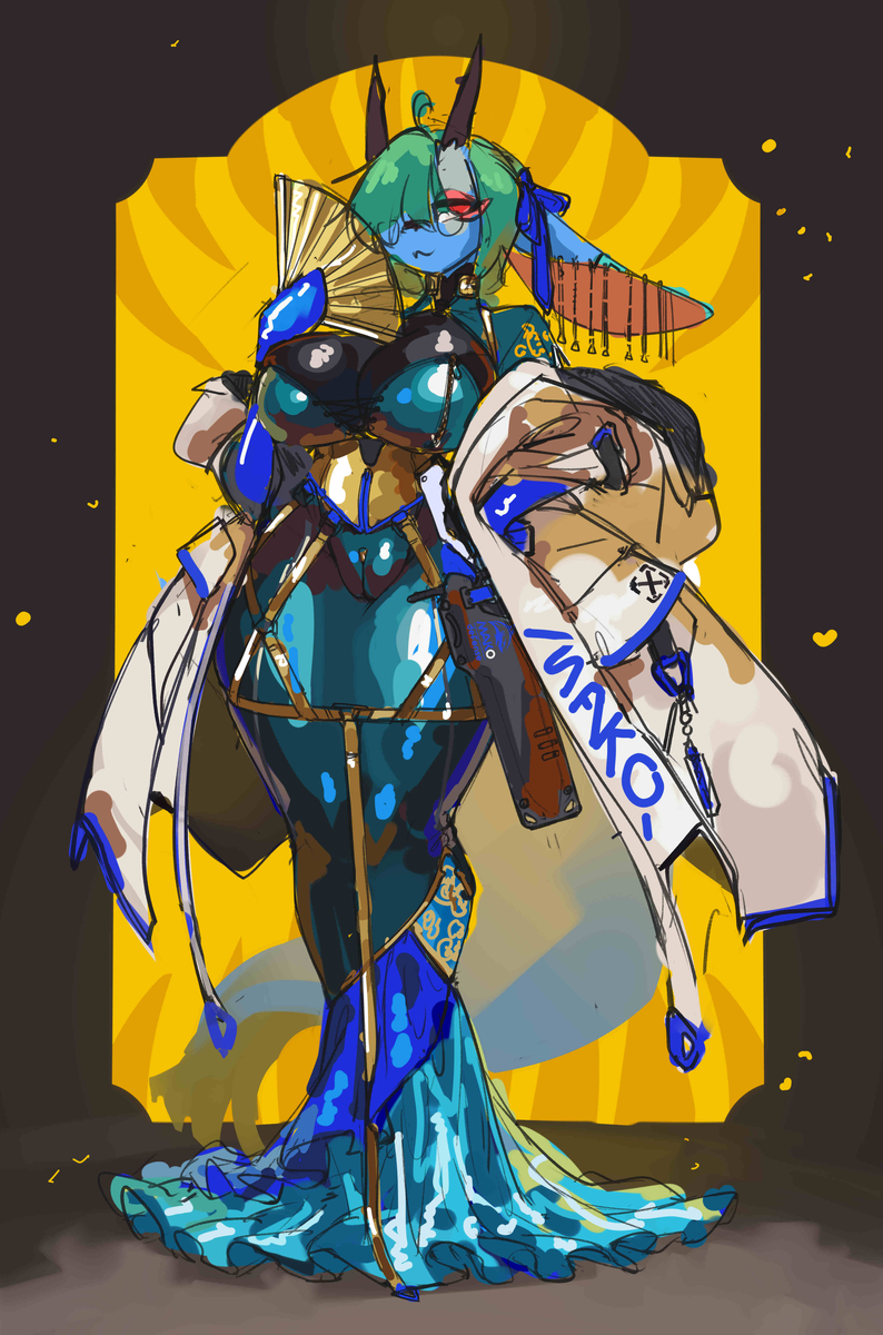 This is a pixiv picture whose title is 灰鲭鲨防务/MAKO DEFENSE.