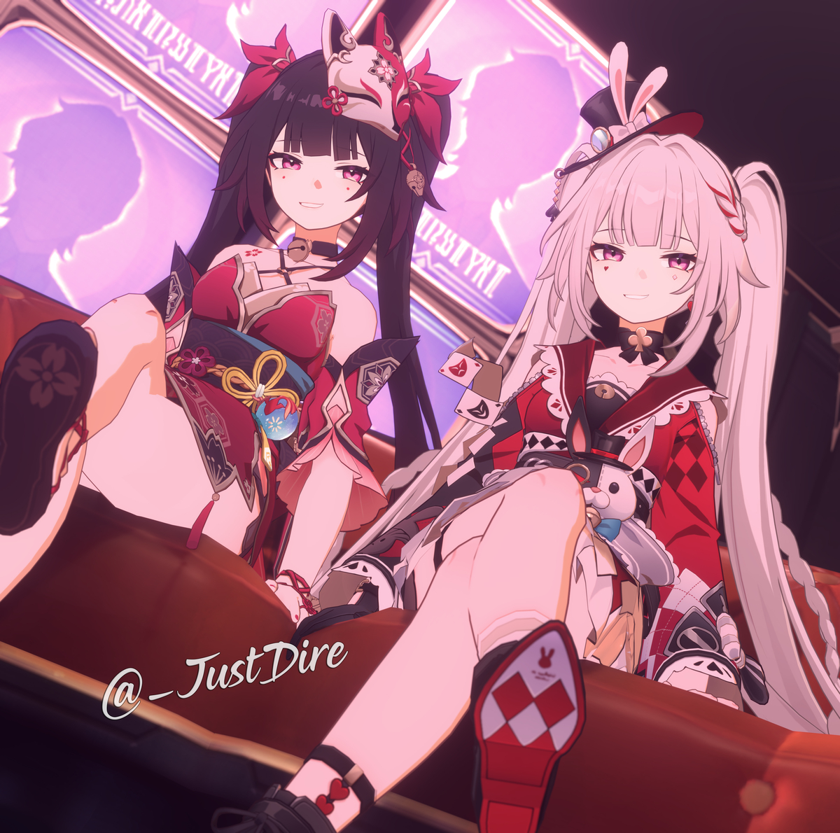 This is a pixiv picture whose title is 🎭🐇.