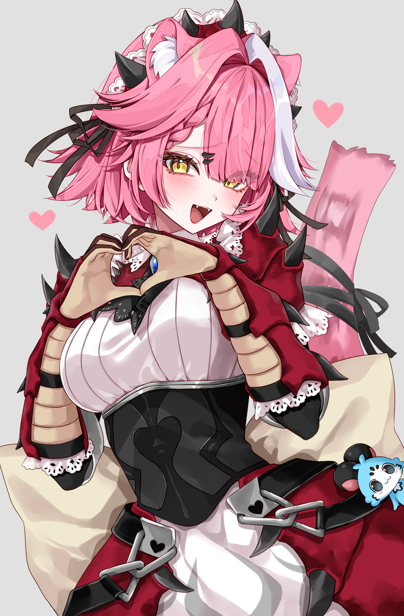 This is a pixiv picture whose title is 萌え萌えきゅん.