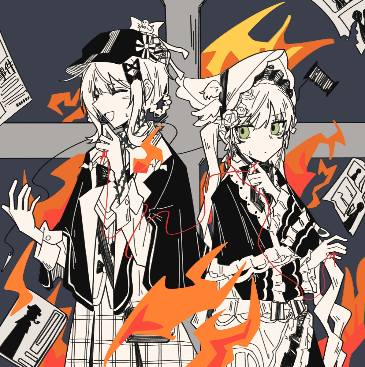 This is a pixiv picture whose title is 线.