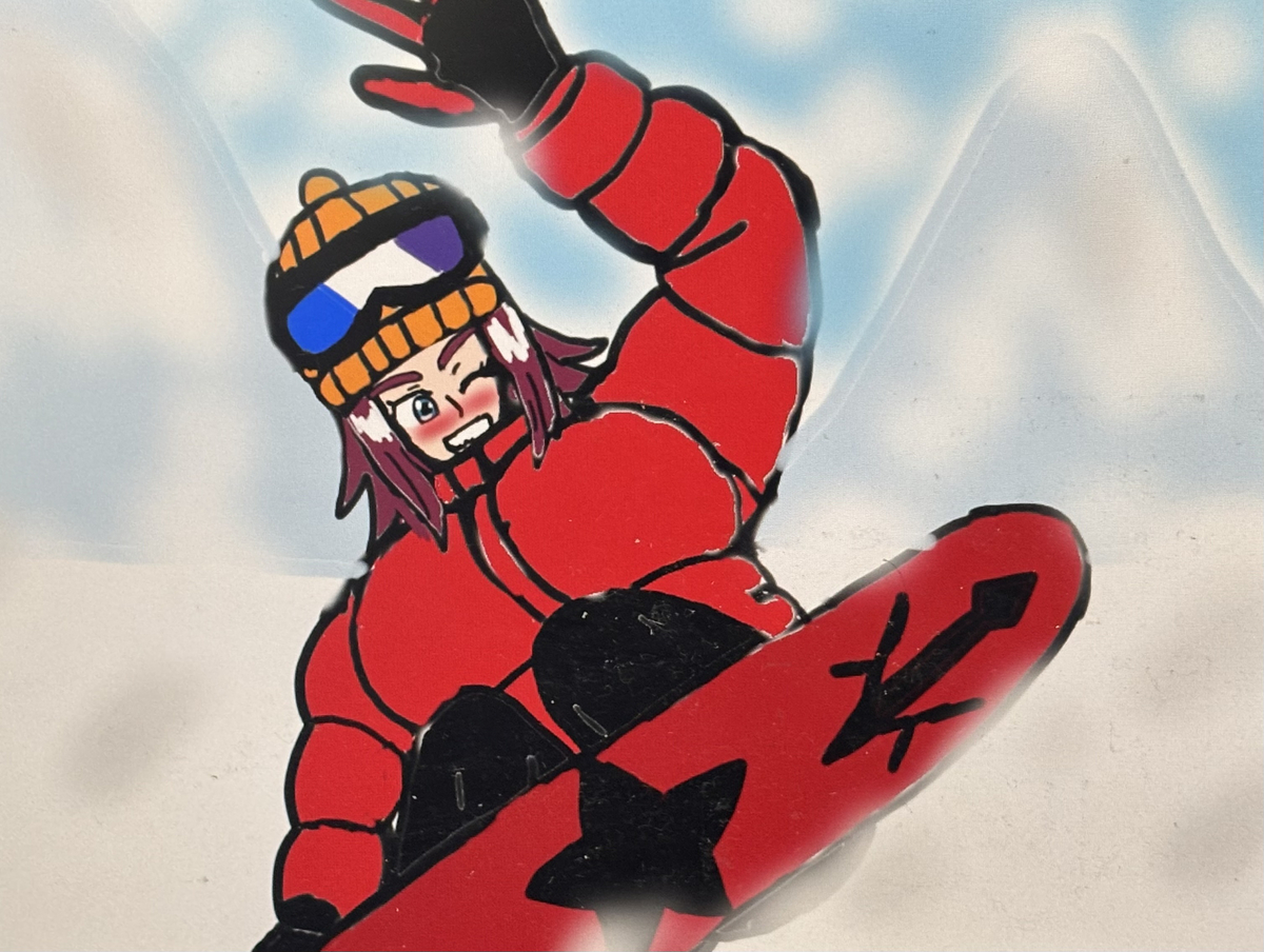 This is a pixiv picture whose title is 熱血スノーボーダー・カレン❤️‍🔥🏂.