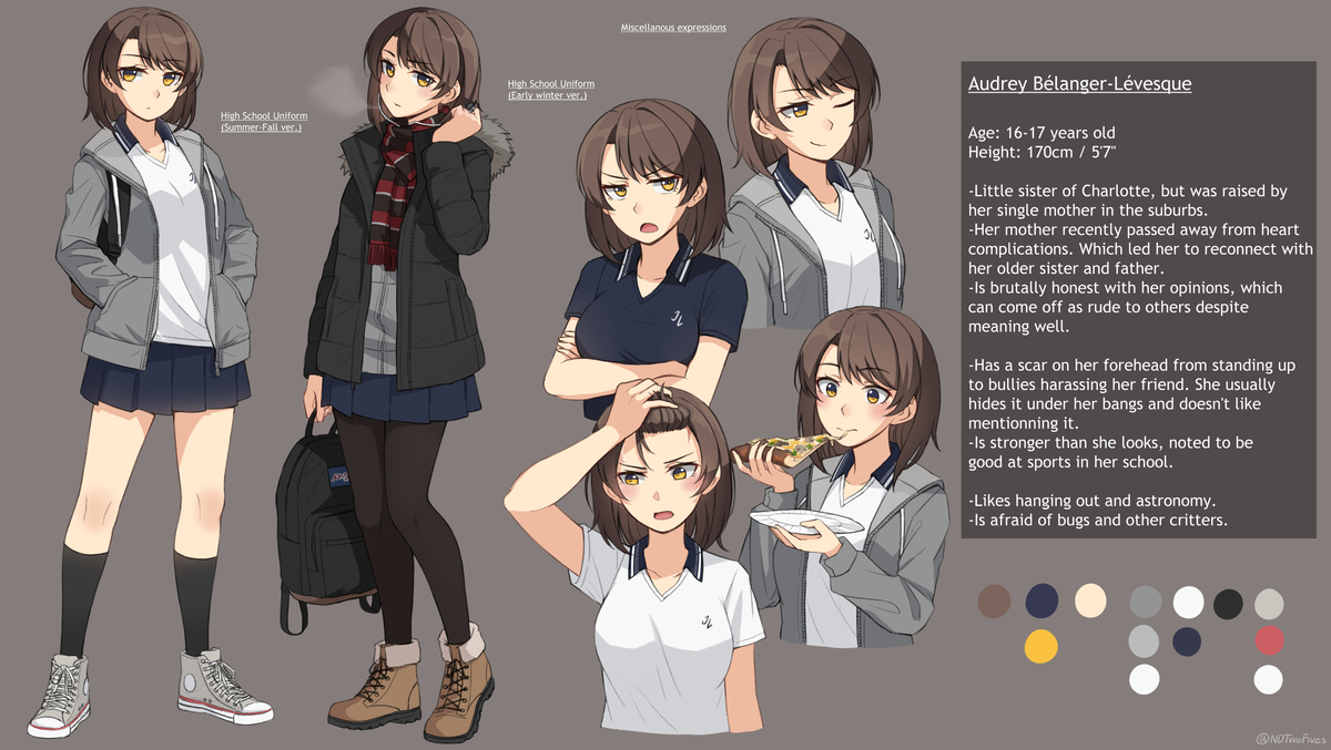 This is a pixiv picture whose title is Audrey - Character Profile.