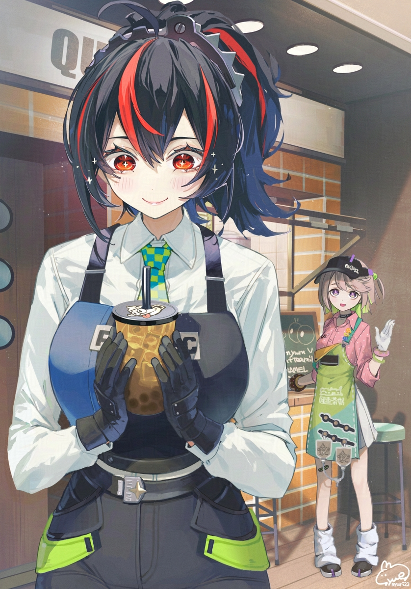 This is a pixiv picture whose title is また来てね、常連さん.