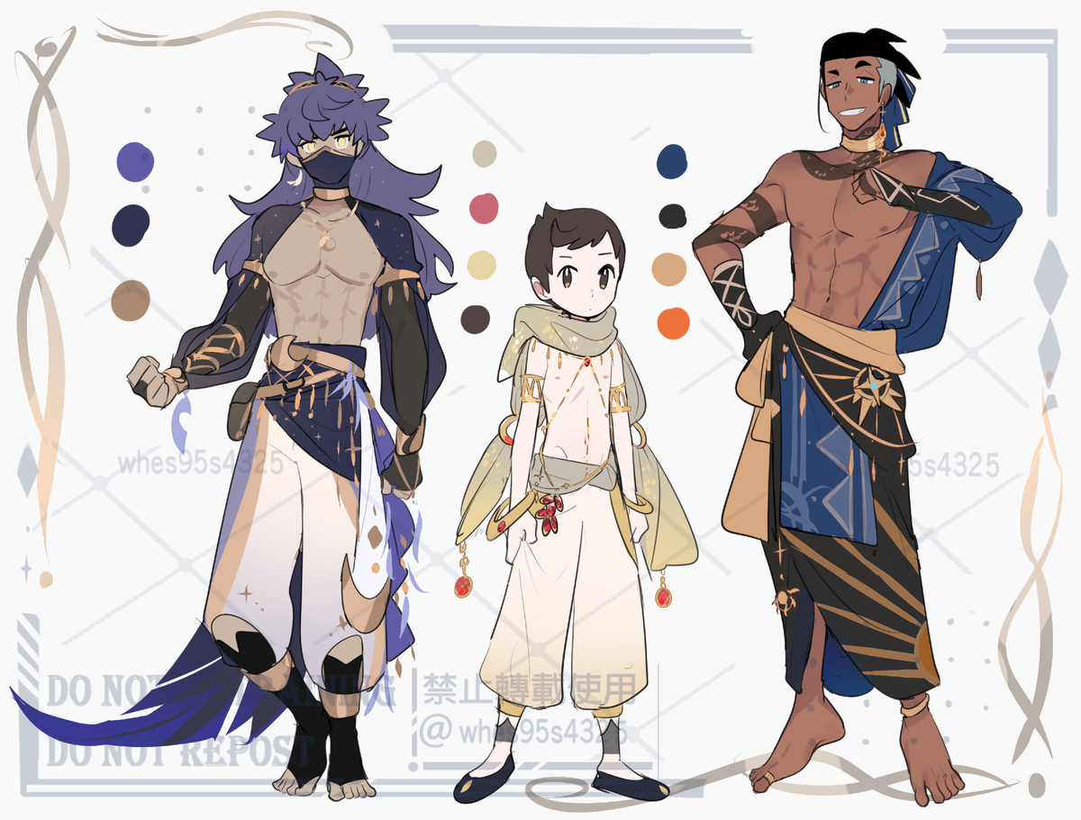 This is a pixiv picture whose title is 砂漠パロ.