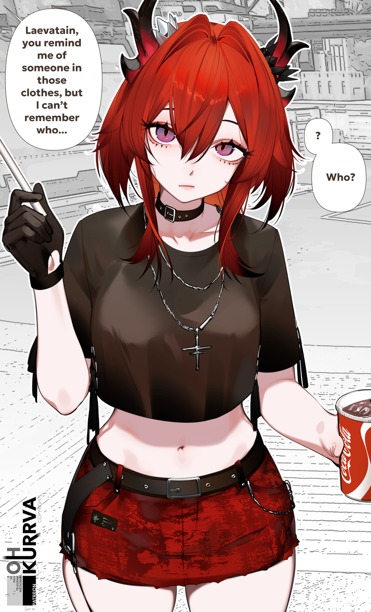 This is a pixiv picture whose title is Laevatain? Surtr?.