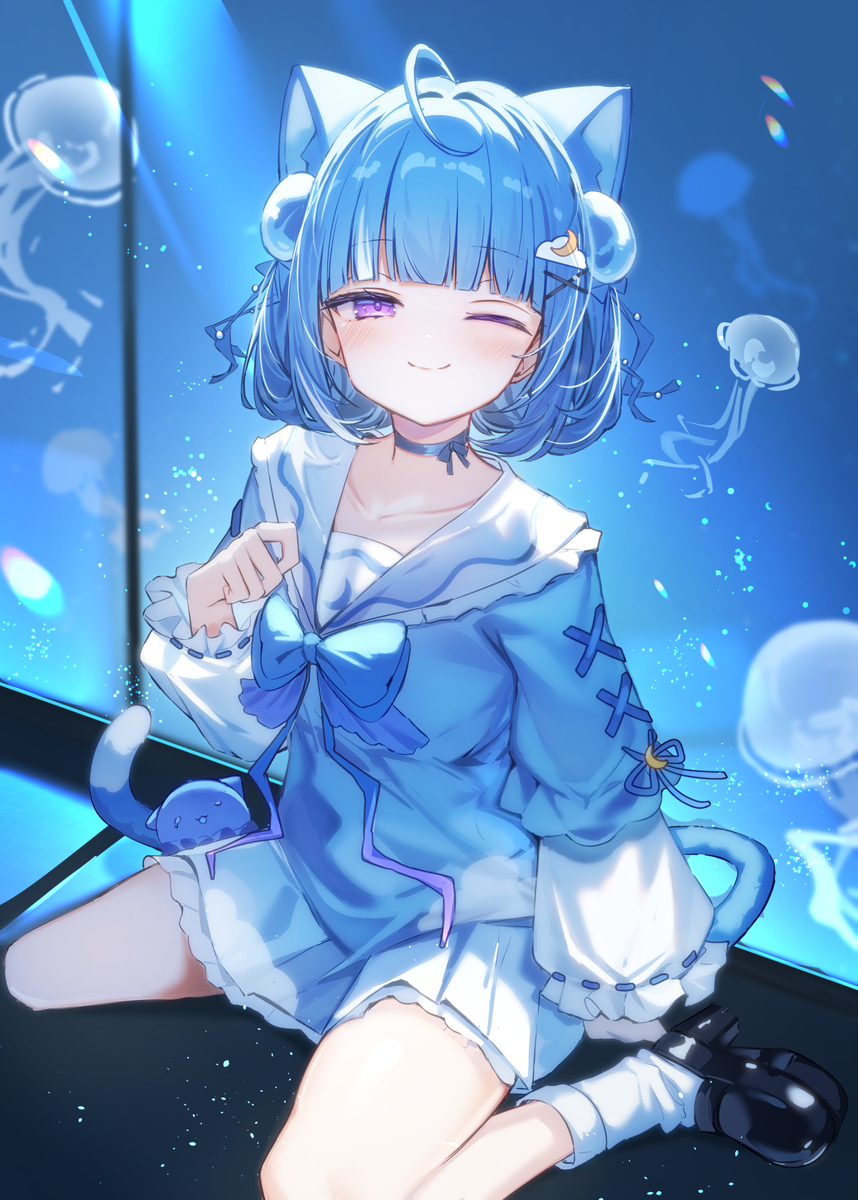 This is a pixiv picture whose title is 海月雲ろあ.