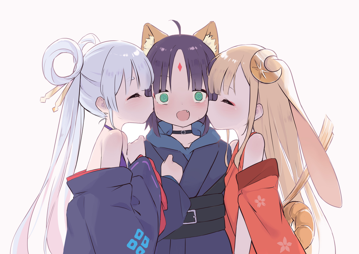 This is a pixiv picture whose title is 完蛋！我被辉夜姬包围了！🌕.