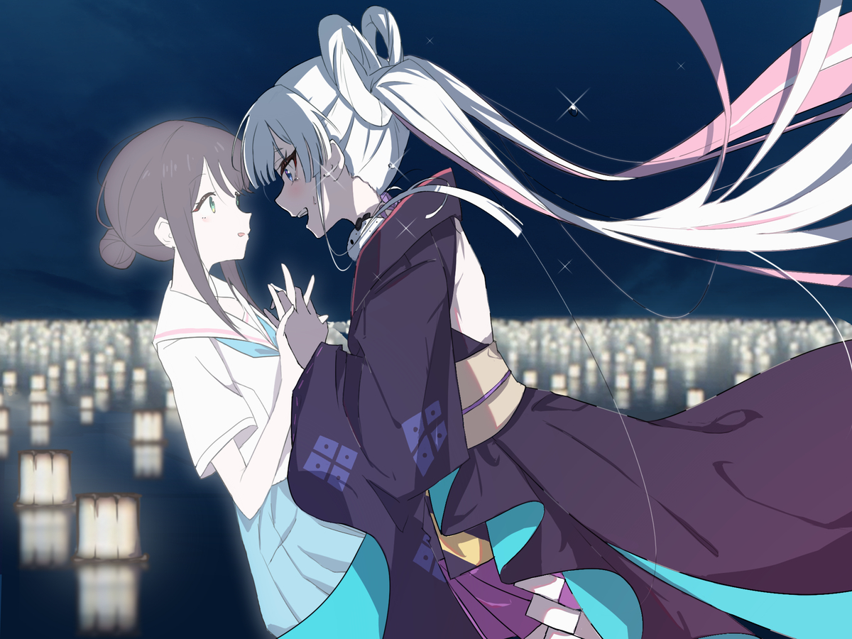 This is a pixiv picture whose title is 彩葉の月読初ログイン.