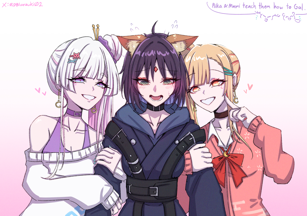 This is a pixiv picture whose title is Gal Yachiyo & Gal Kaguya.