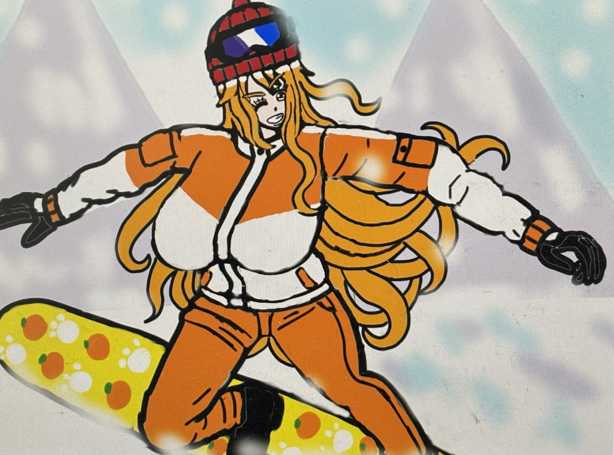 This is a pixiv picture whose title is キャットスノーボーダー・ナミ😻🏂✨.