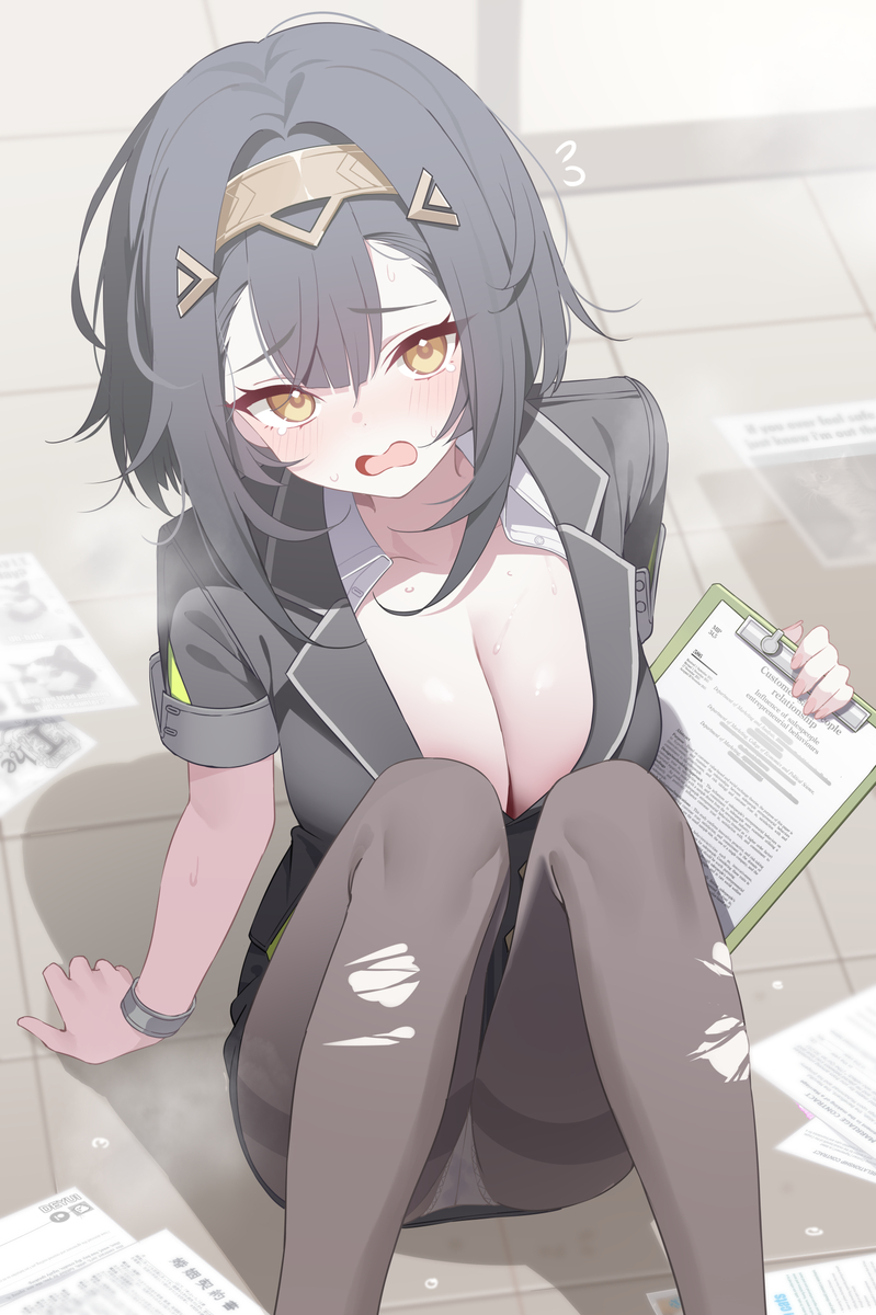 This is a pixiv picture whose title is 後輩の仕事初日.