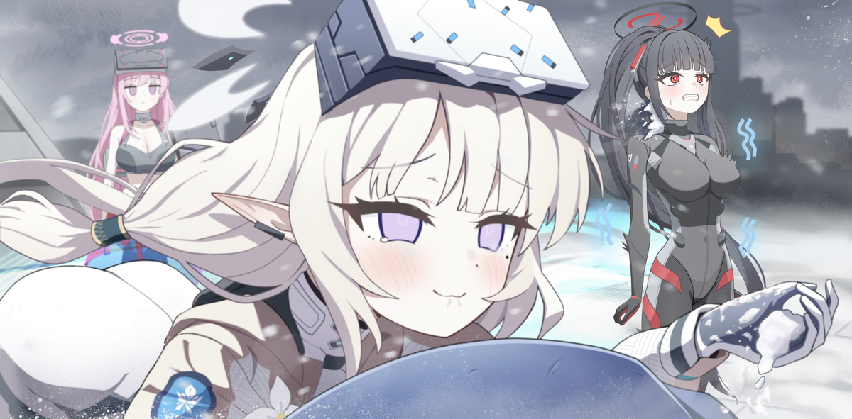 This is a pixiv picture whose title is 美少女のいたずら.