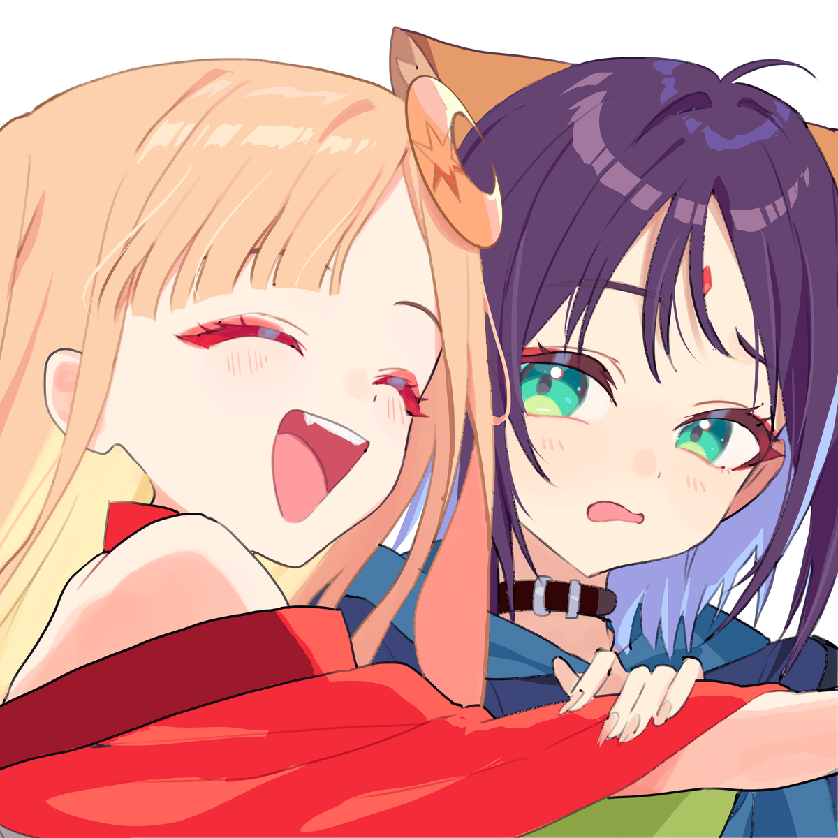 This is a pixiv picture whose title is 彩葉とかぐや.