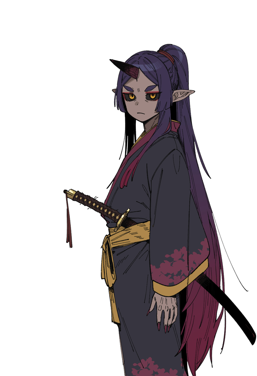 This is a pixiv picture whose title is 오니쨩 최종디자인.