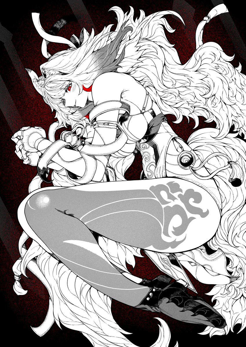 This is a pixiv picture whose title is 白葉瞬光！.