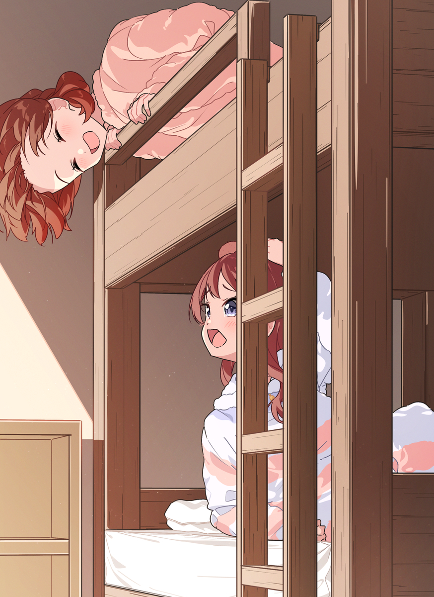 This is a pixiv picture whose title is 花海姉妹二段ベッド概念.