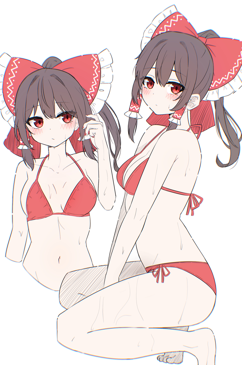 This is a pixiv picture whose title is 霊夢.