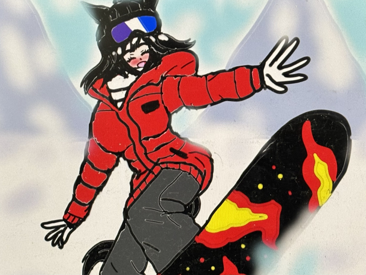 This is a pixiv picture whose title is フレイムスノーボーダー・キタサン❤️‍🔥🏂.