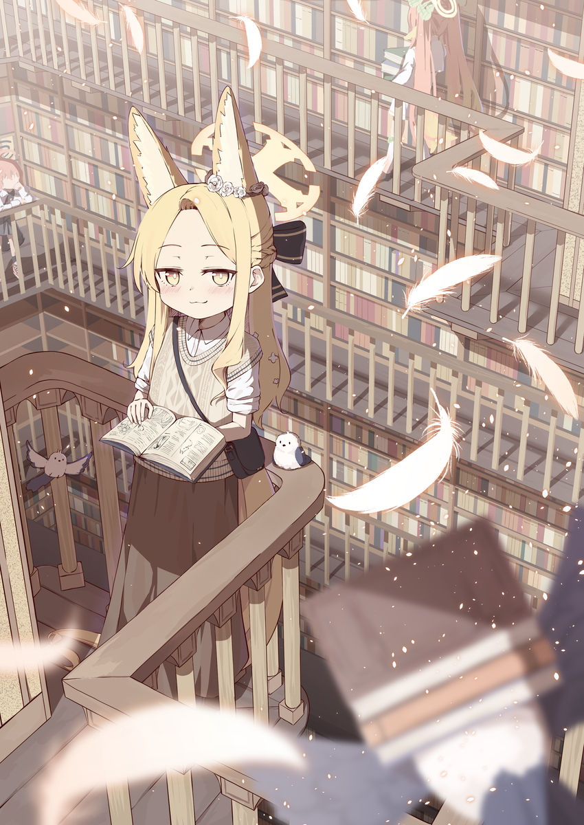 This is a pixiv picture whose title is 図書館セイア②.