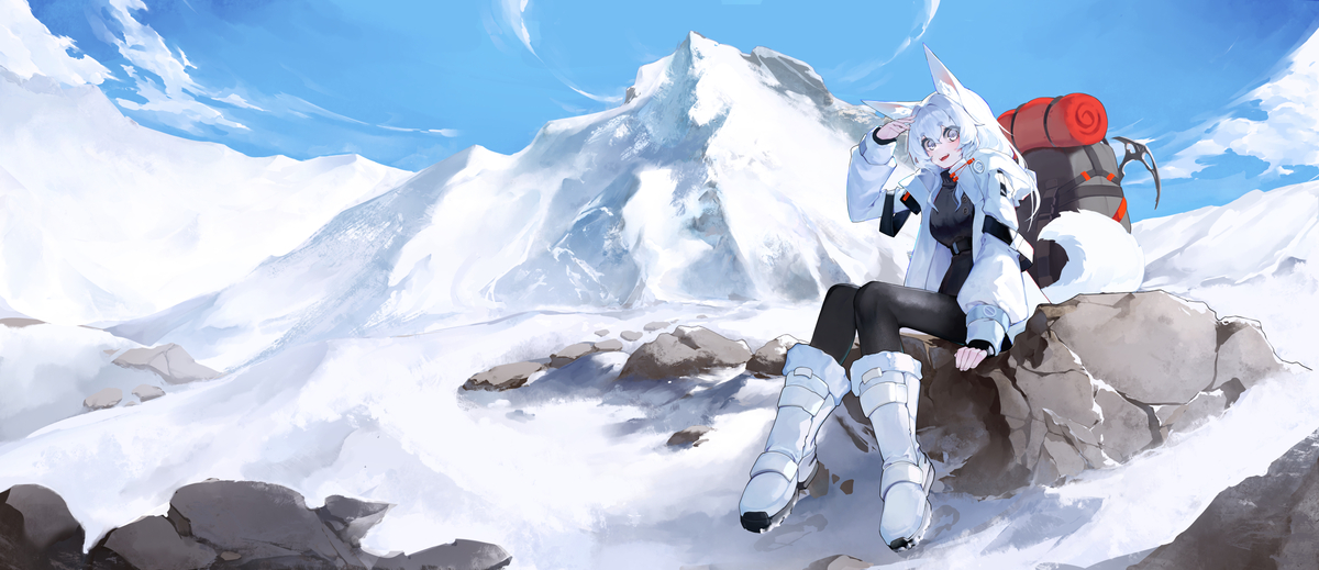 This is a pixiv picture whose title is 雪山.