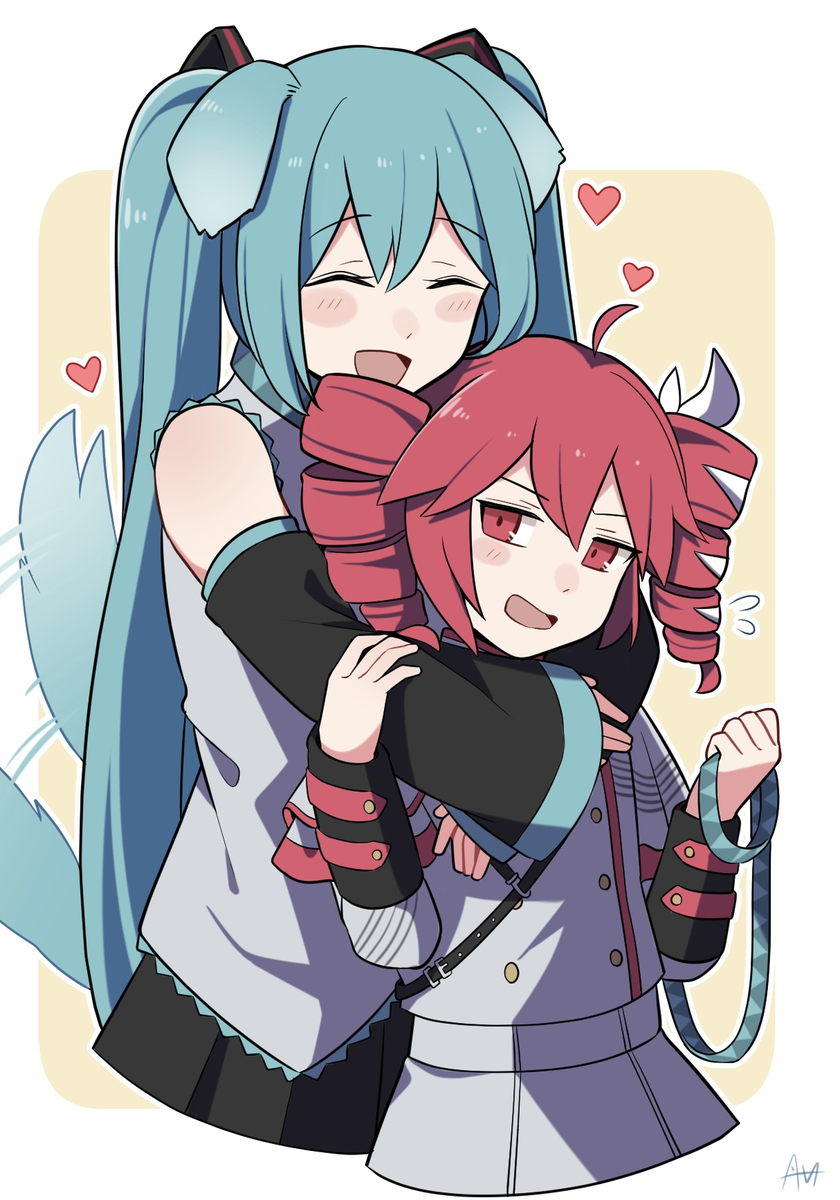 This is a pixiv picture whose title is 大型犬系ミクさん.