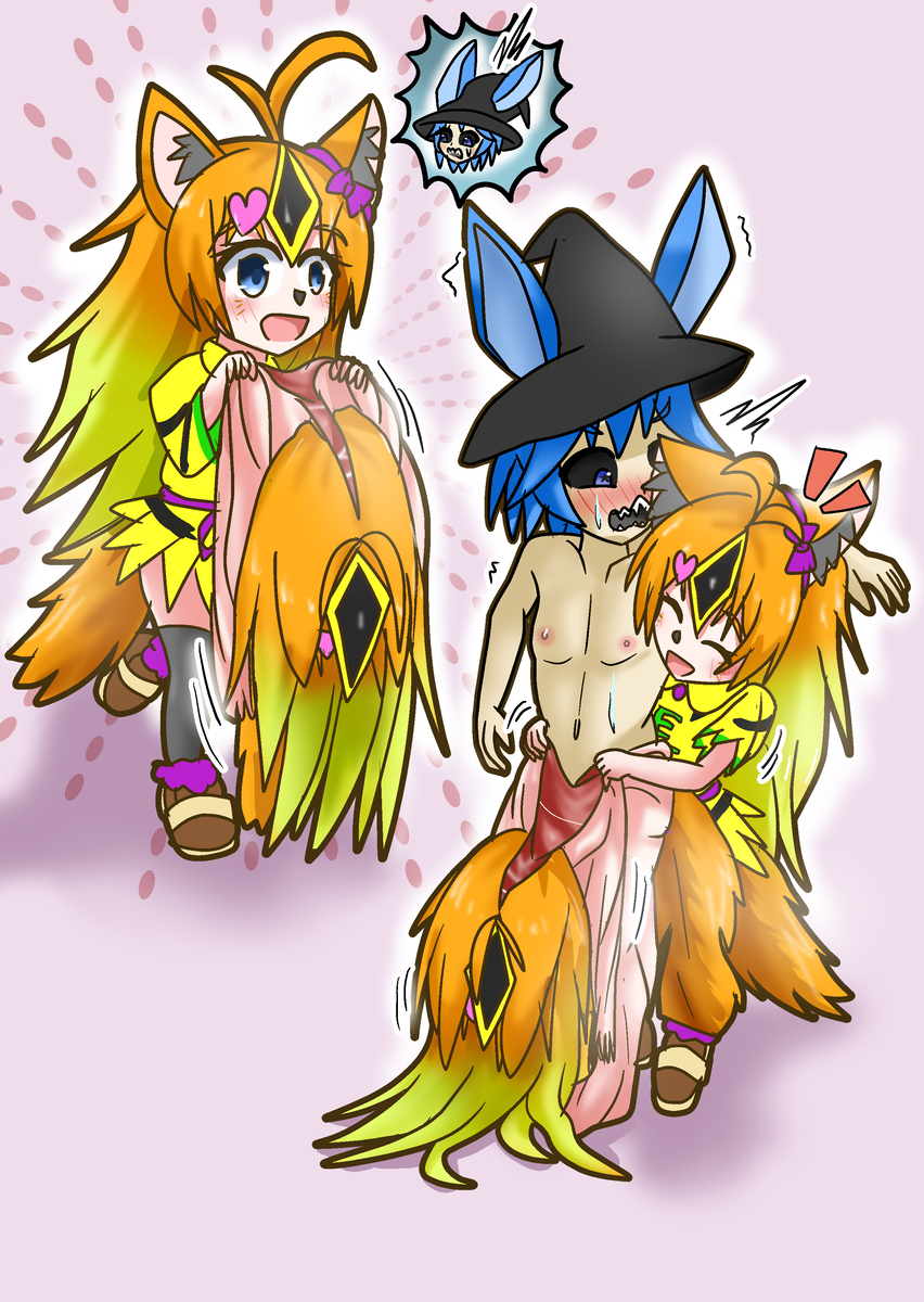 This is a pixiv picture whose title is うちのこの皮を着せられるよそのこ.