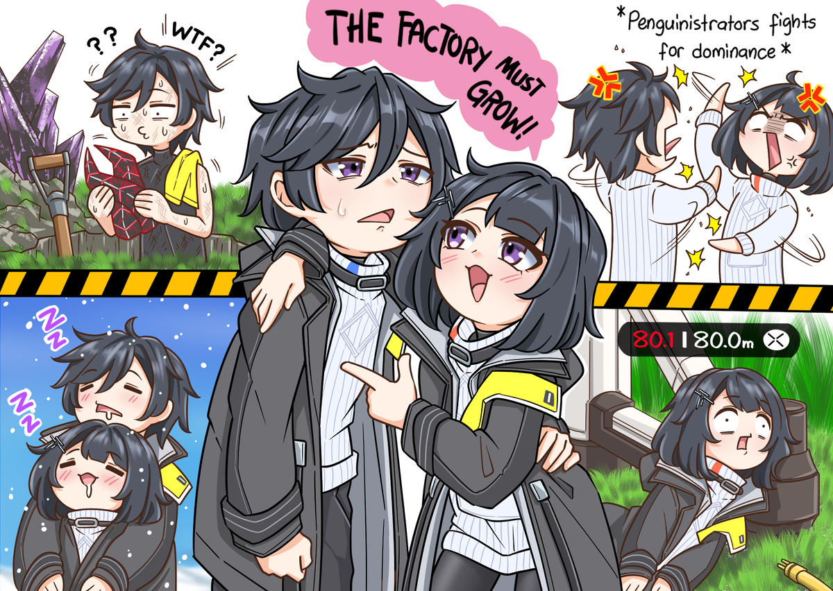 This is a pixiv picture whose title is 2 Penguinistrators.