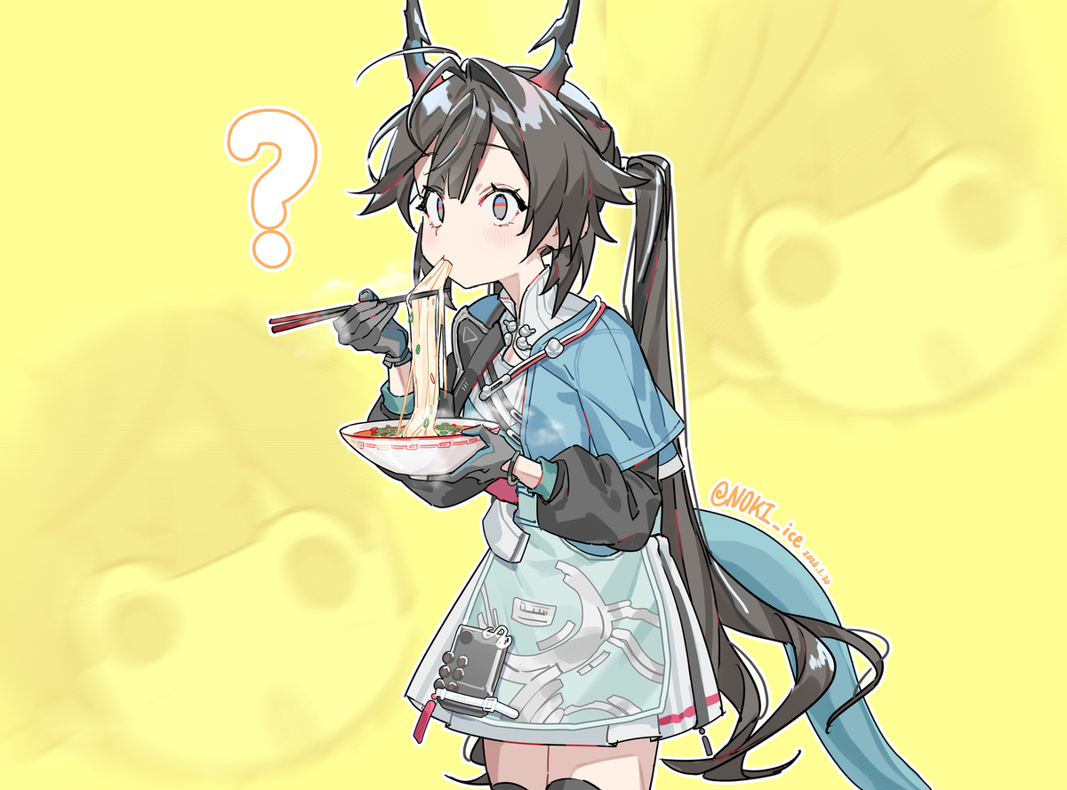 This is a pixiv picture whose title is 🍜❓.