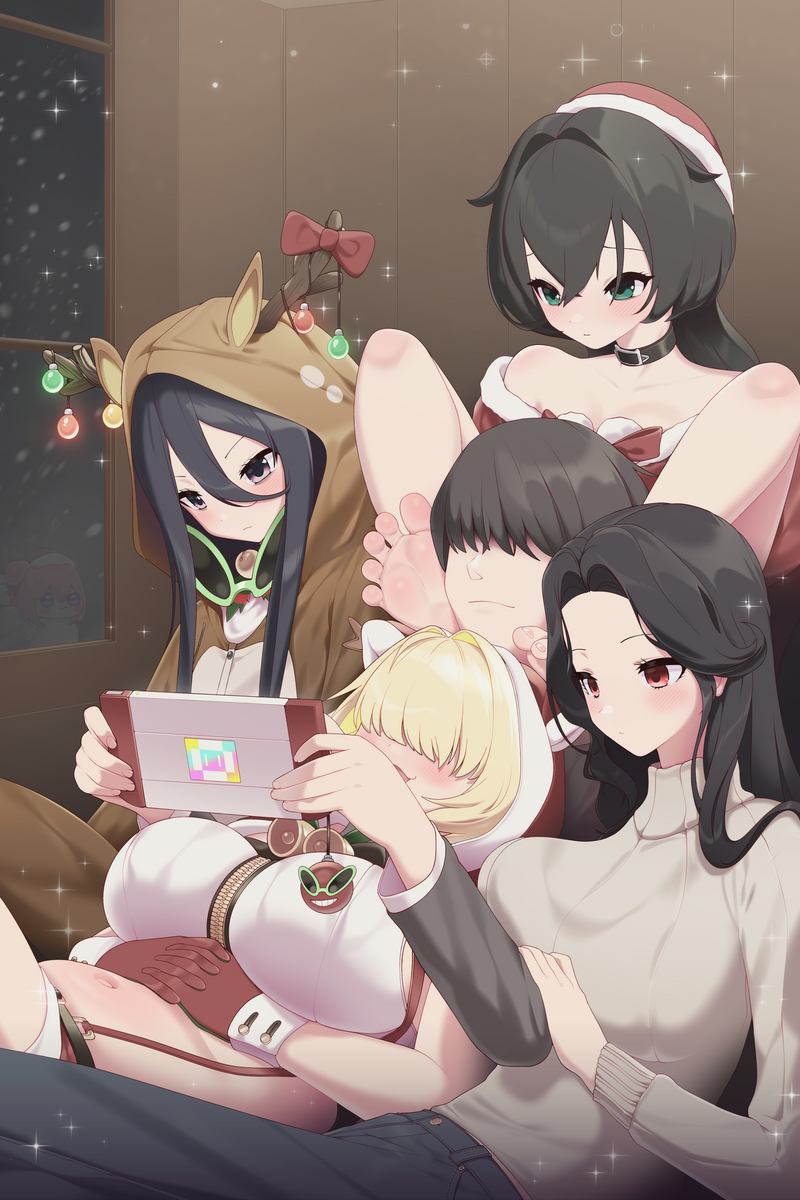 This is a pixiv picture whose title is ニケとの幸せな休日.