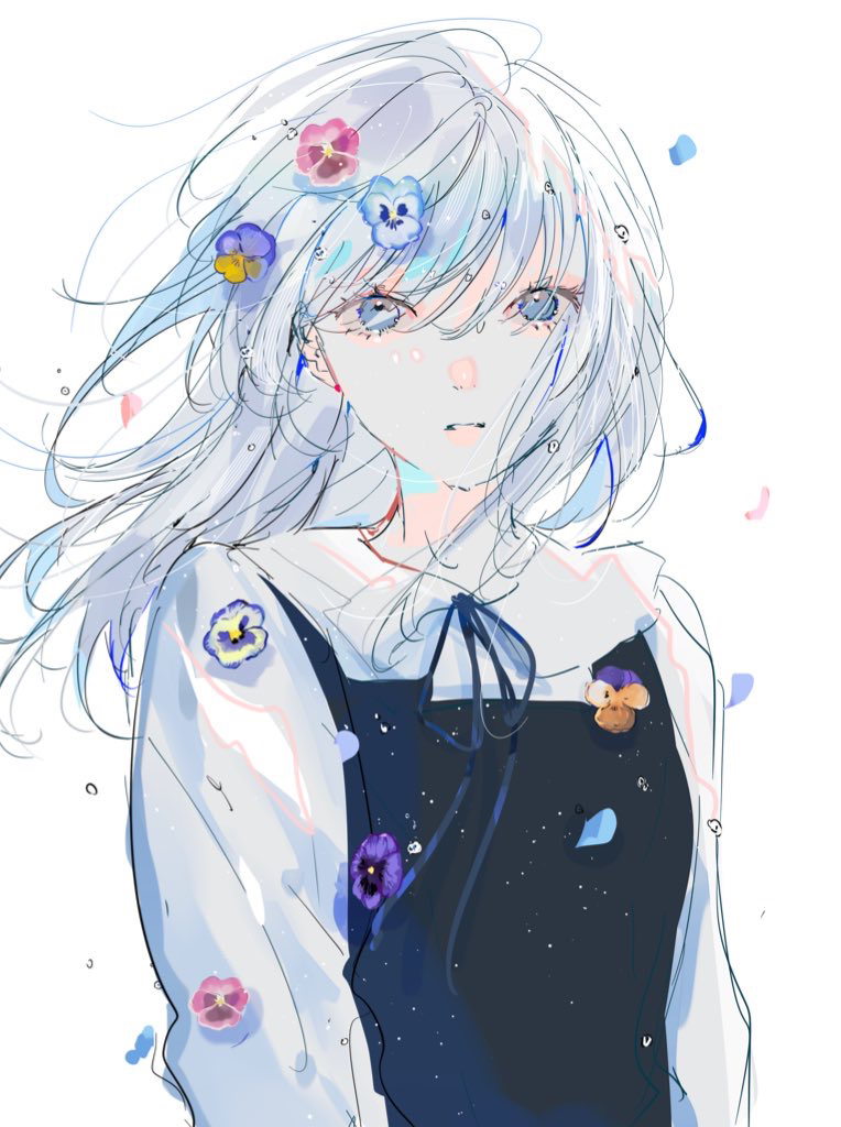 This is a pixiv picture whose title is 時が止まる瞬間.