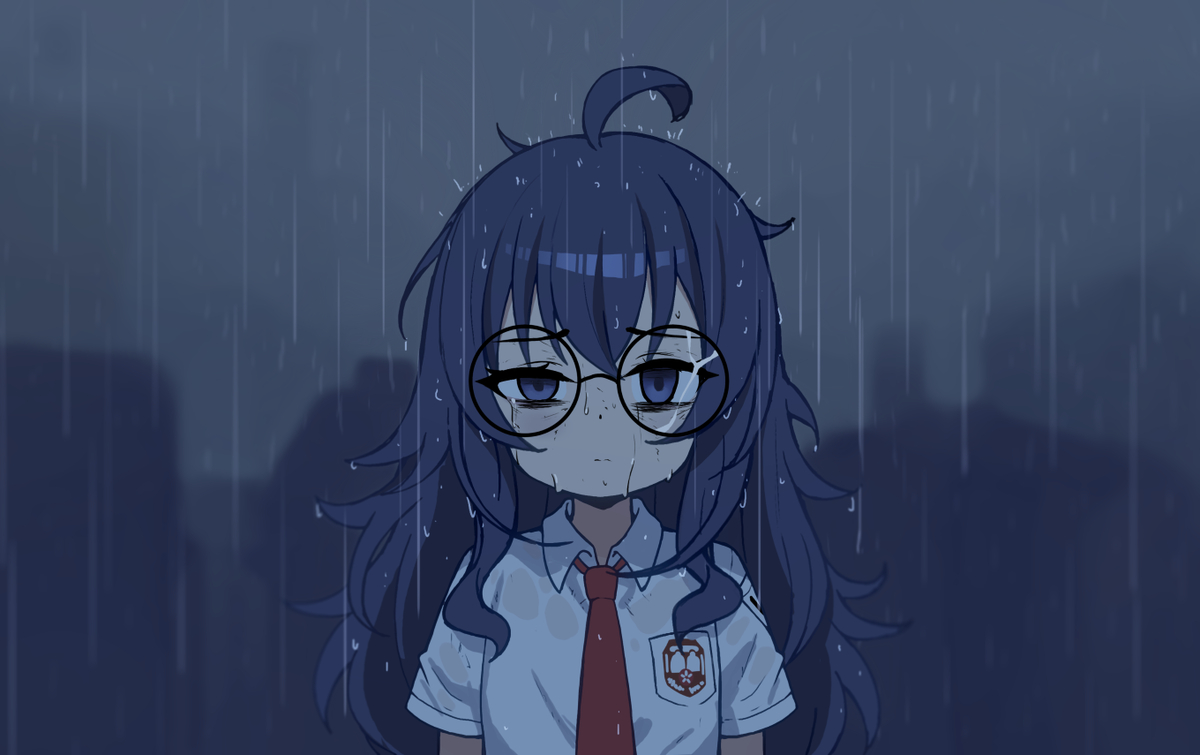 This is a pixiv picture whose title is 雨.