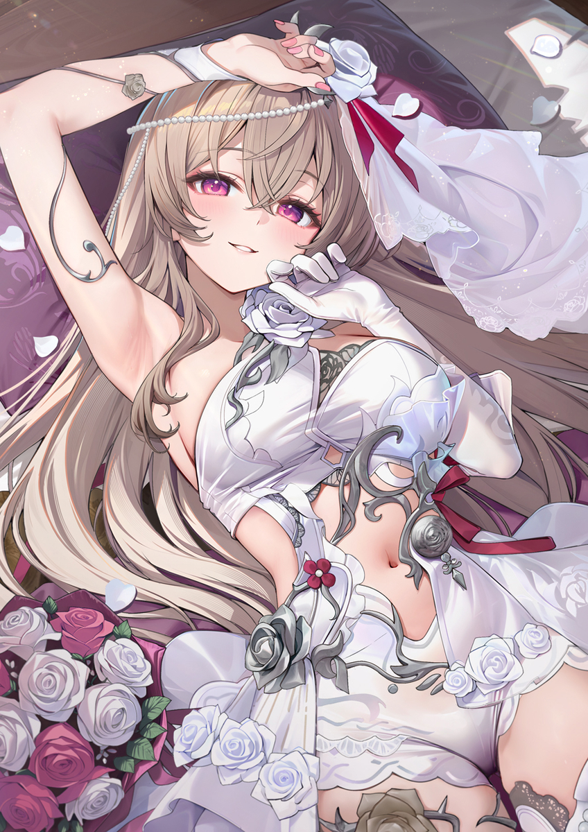 This is a pixiv picture whose title is マリアン ／ 純白の恋羽.