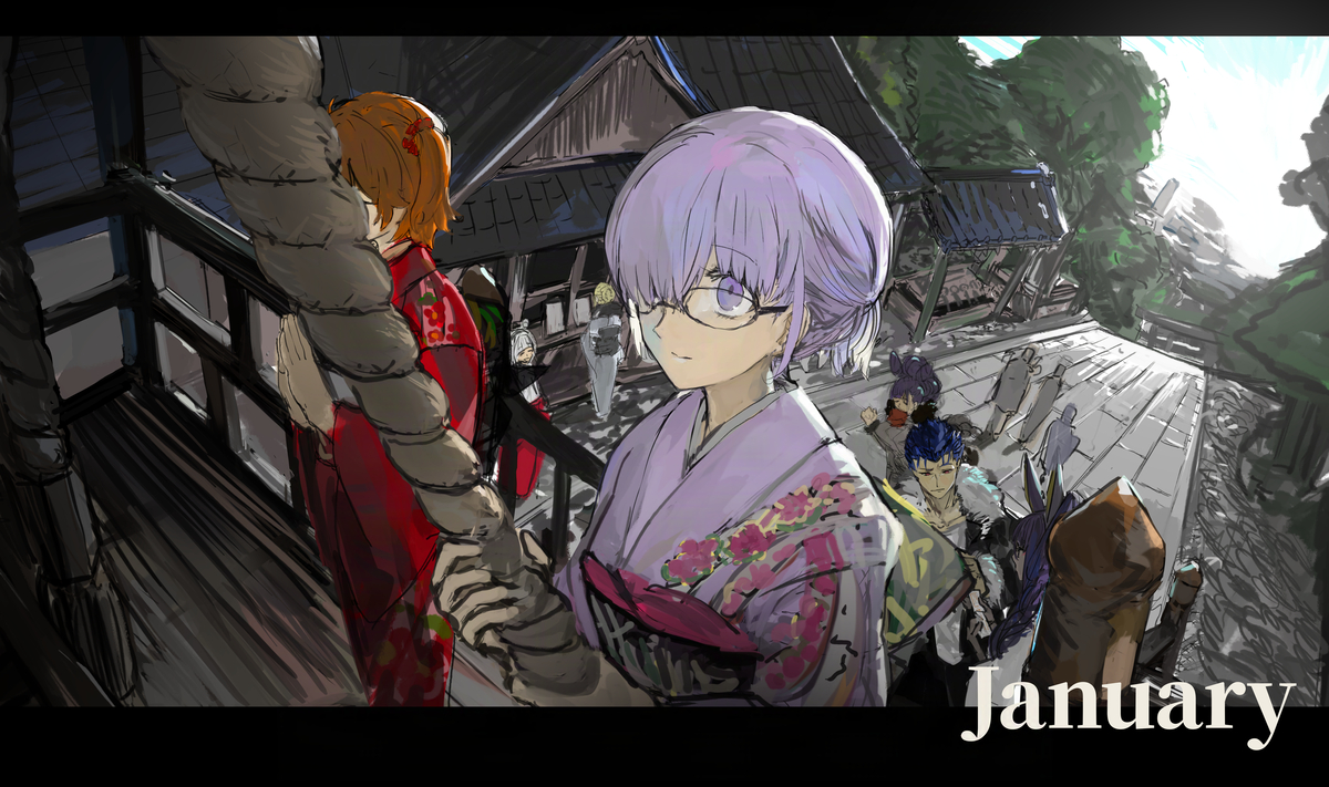 This is a pixiv picture whose title is January.