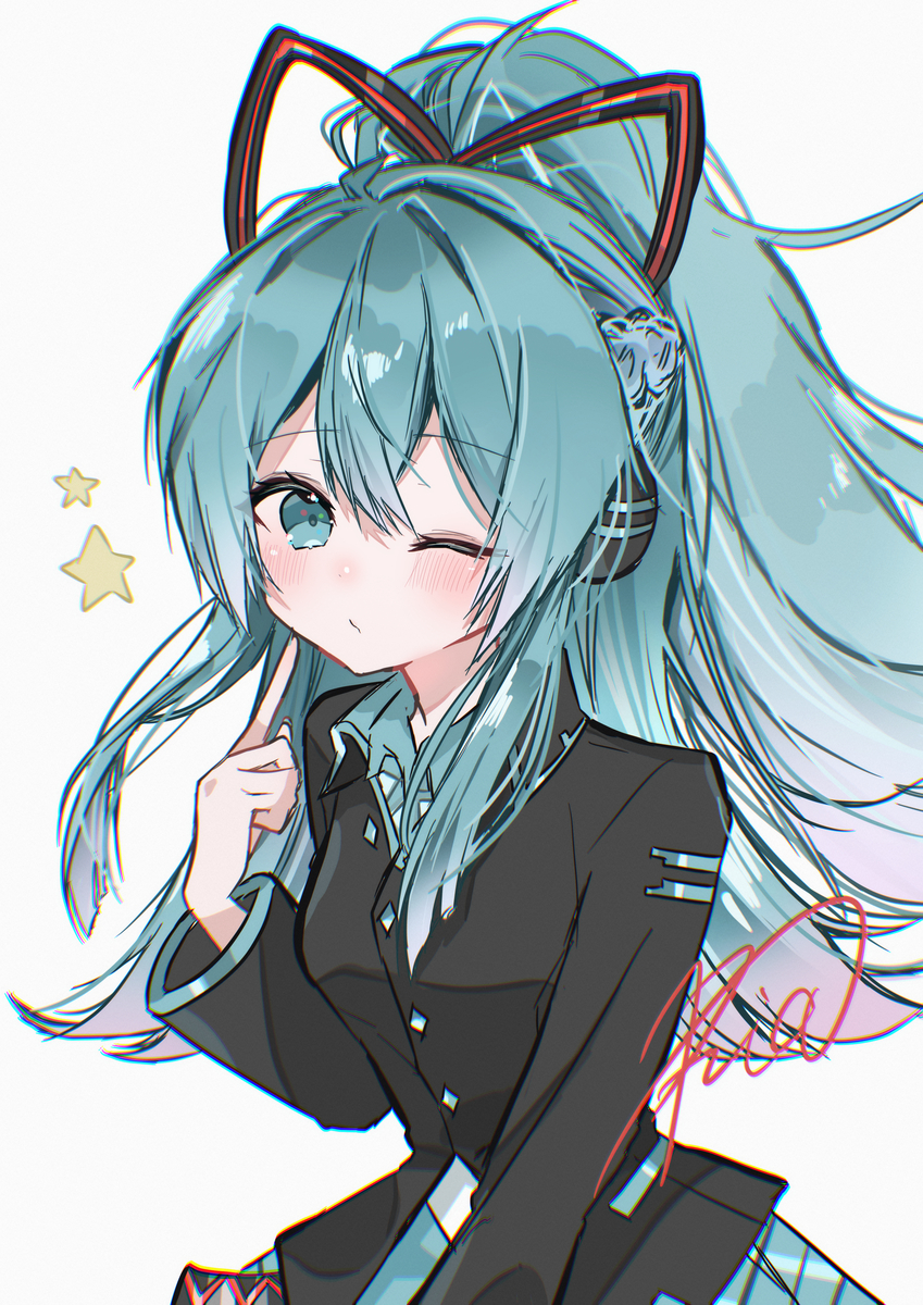 This is a pixiv picture whose title is 初音ミク.