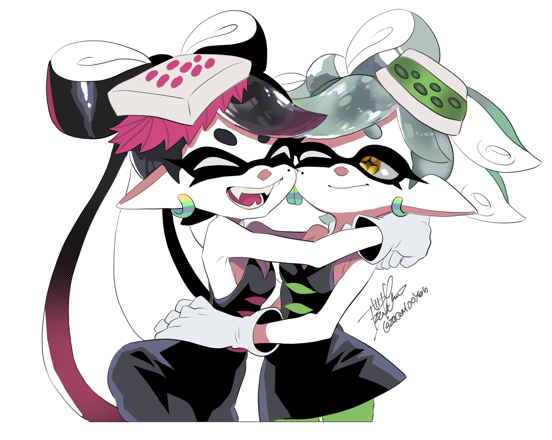 This is a pixiv picture whose title is アオリとホタル.