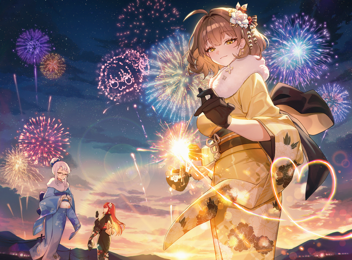 This is a pixiv picture whose title is はなび_NIKKE✨.